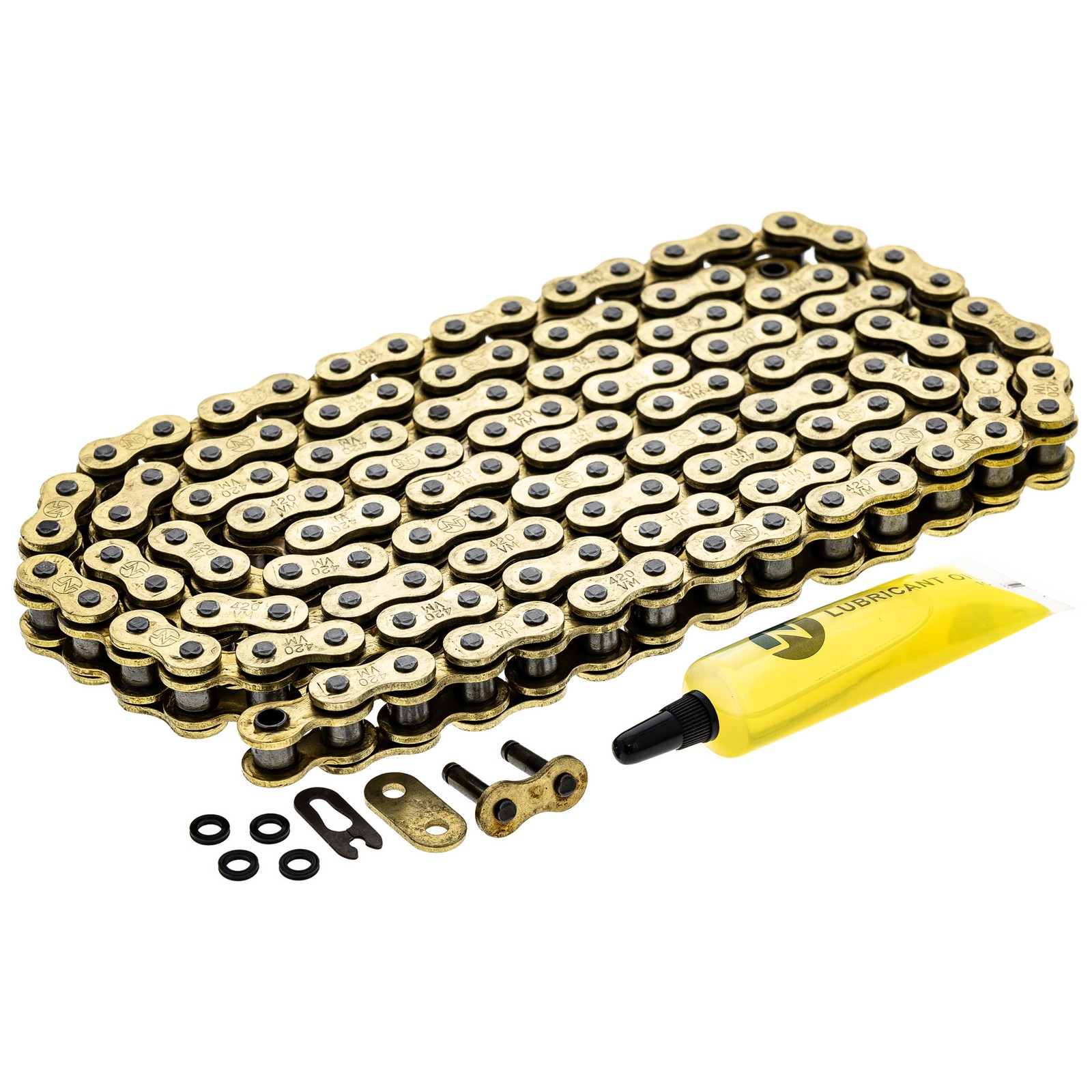 NICHE Gold 420 X-Ring Chain 130 Links With Connecting Master Link Motorcycle