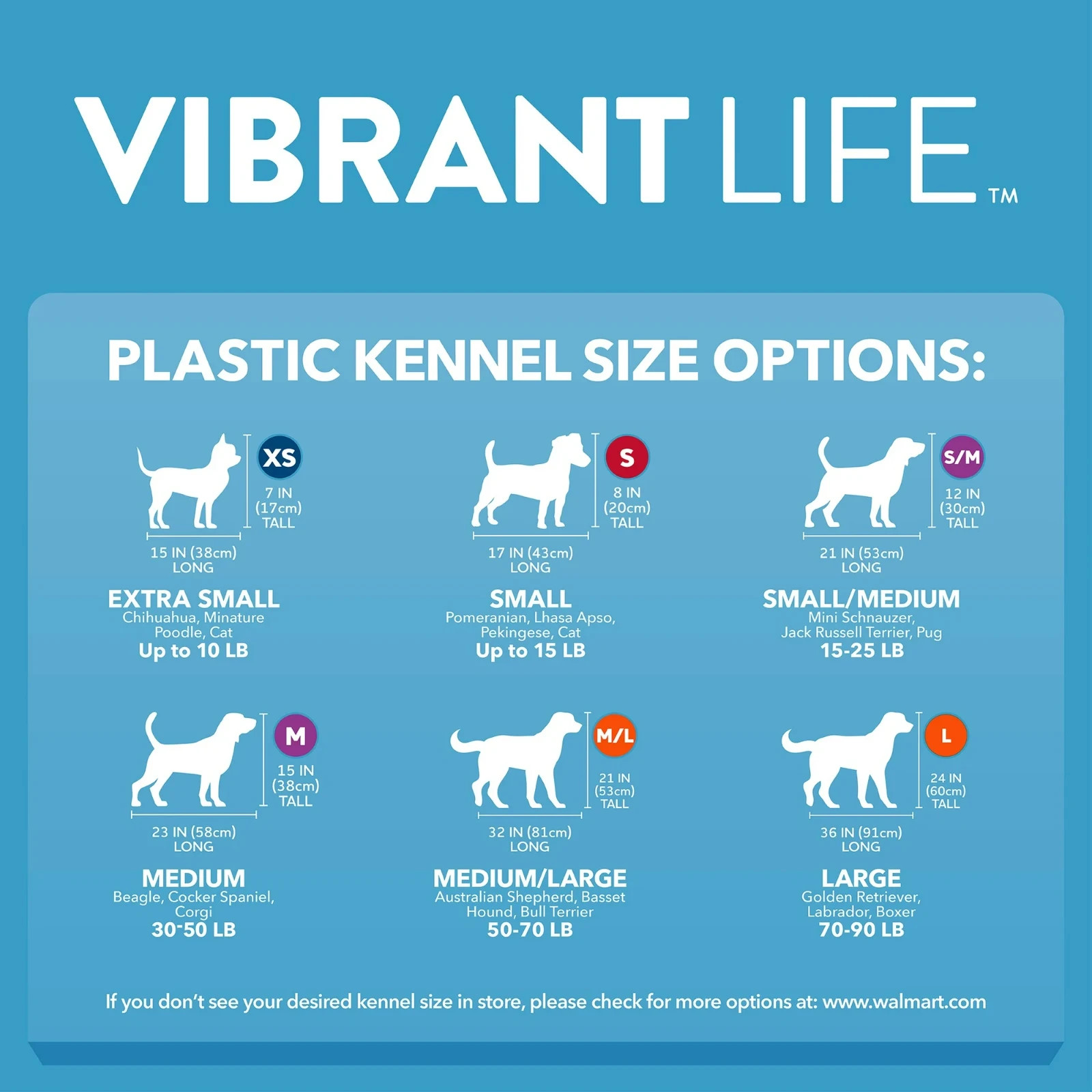 Vibrant Life Pet Kennel 32" Medium Plastic Portable for Pets 30 to 50 lbs, Gray