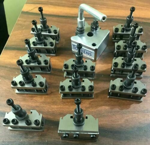 13 Pcs Quick Change Toolpost T37 ML7 Lathe 90-115mm Center Height GI