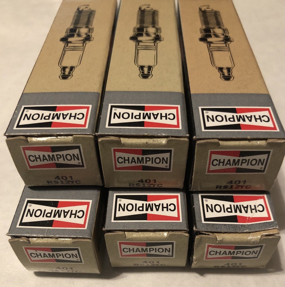 6 Champion 401 Copper Plus Spark Plug RS12YC