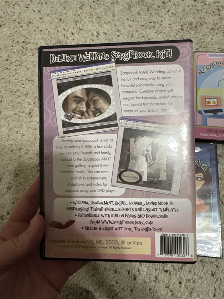 Scrapbook Max Wedding Edition School Edition Computer Program Software