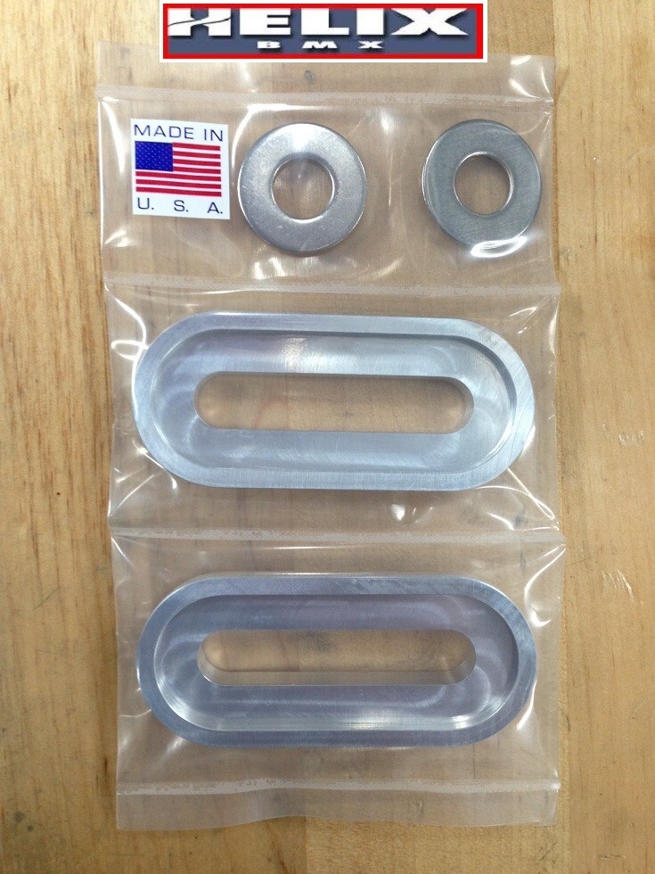 HELIX BMX DROPOUT SAVERS -Fits CRO-MO STEEL BMX & FIXED GEAR Frame w/ 3/8" Axles