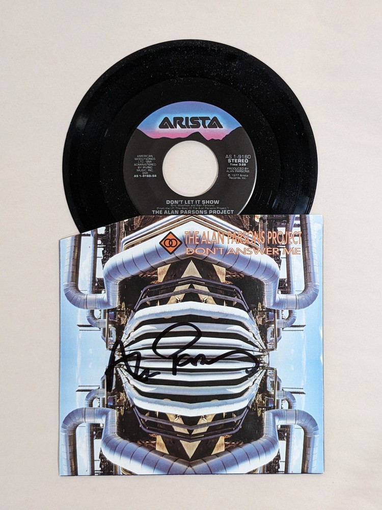 Alan Parsons Project SIGNED 7" RECORD SINGLE Don't Answer Me PROOF coa