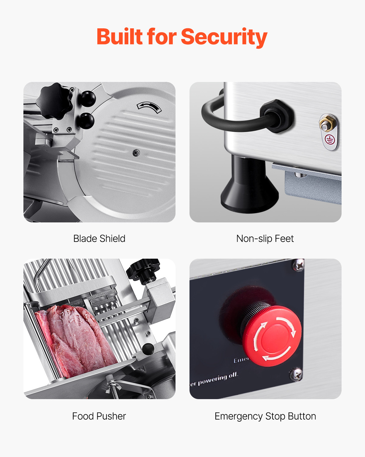 VEVOR 12" Automatic Meat Slicer 550W Electric Deli Food Bread Cheese Slicer