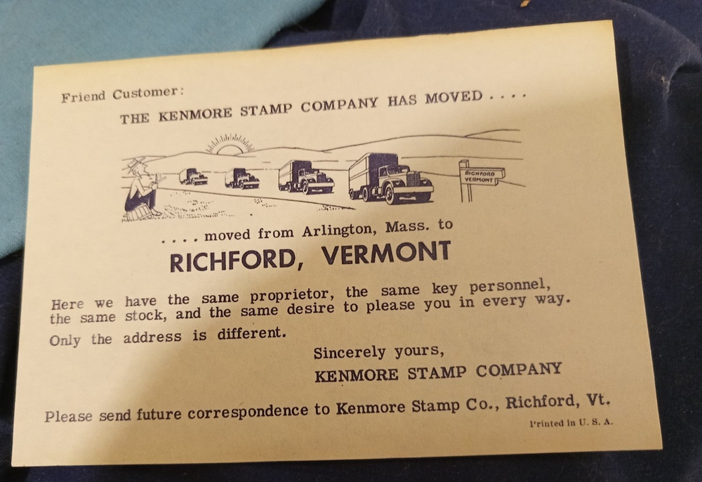 1940s STAMP COLLECTING Kenmore Stamp Co. Correspondence / Advertising Papers