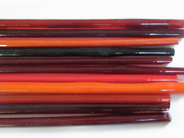 1lb Devardi Glass Rods Lampwork COE 104, Mixed Reds