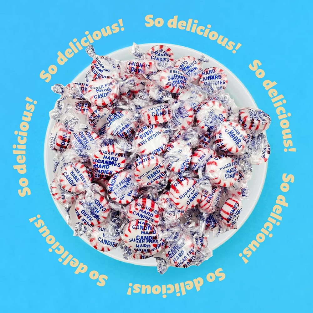 Sugar-Free Starlight Mints | 1-Pound Pack | Peppermint Hard Candy
