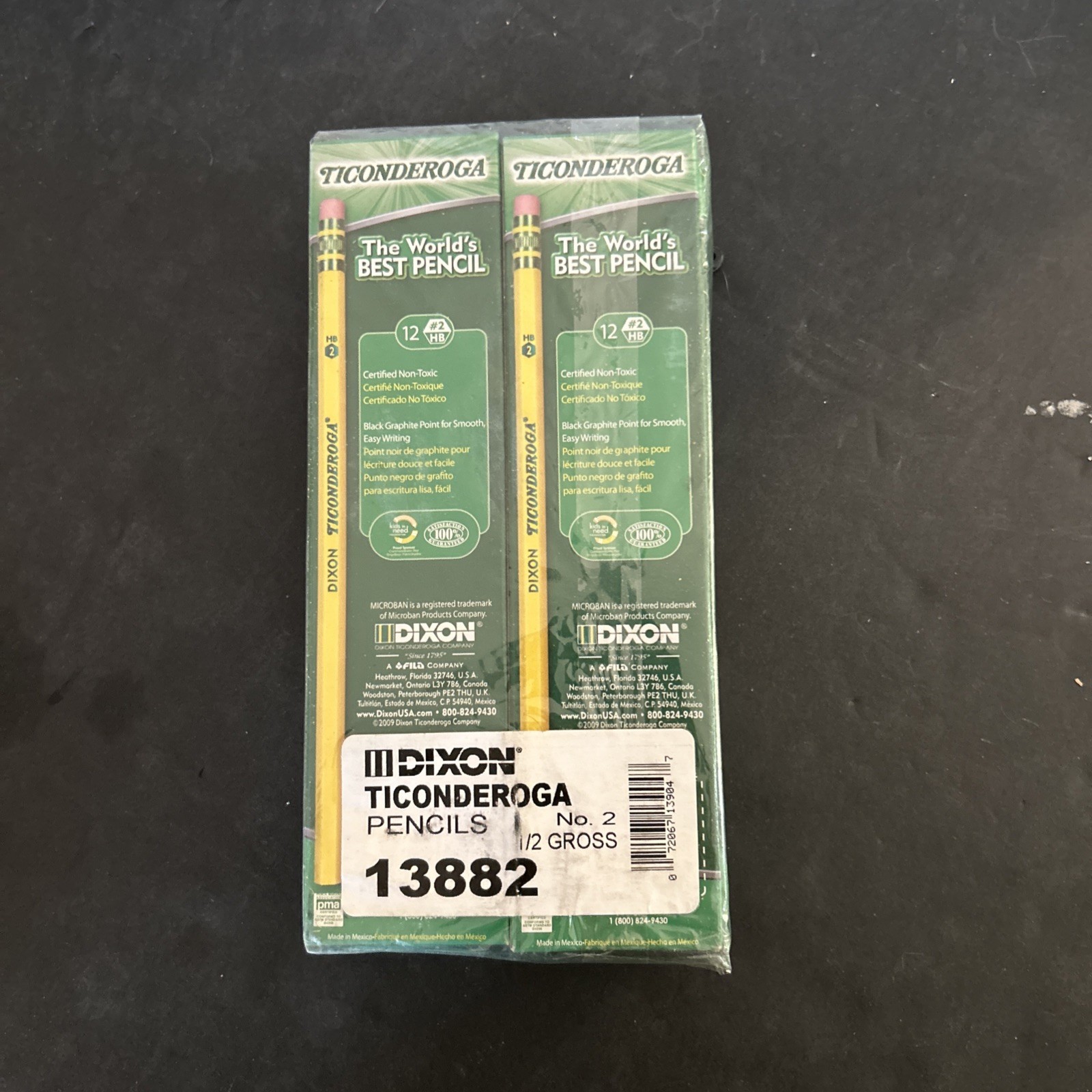 Dixon Ticonderoga #2 HB pencils 6 boxes 12 per pack 72 total wrapped 1/2 gross