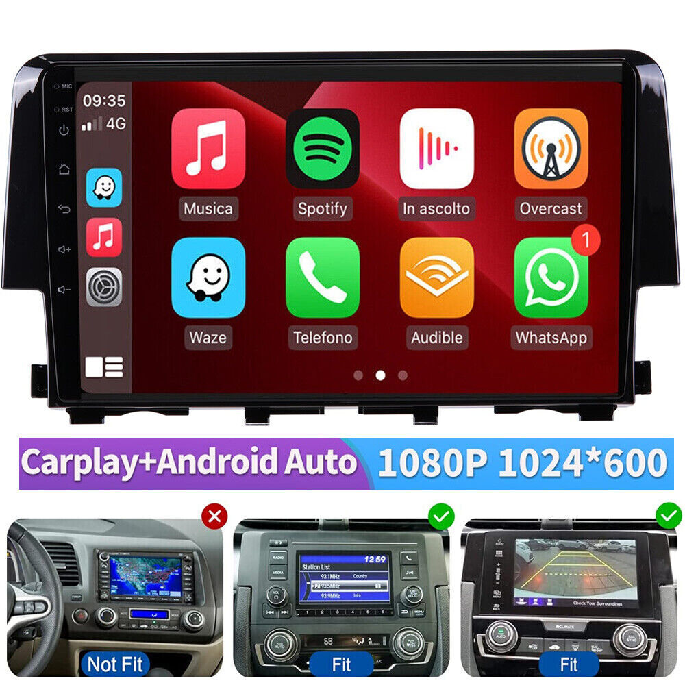 Apple Carplay For 2016-2020 Honda Civic Car Stereo Radio GPS WIFI Android 13