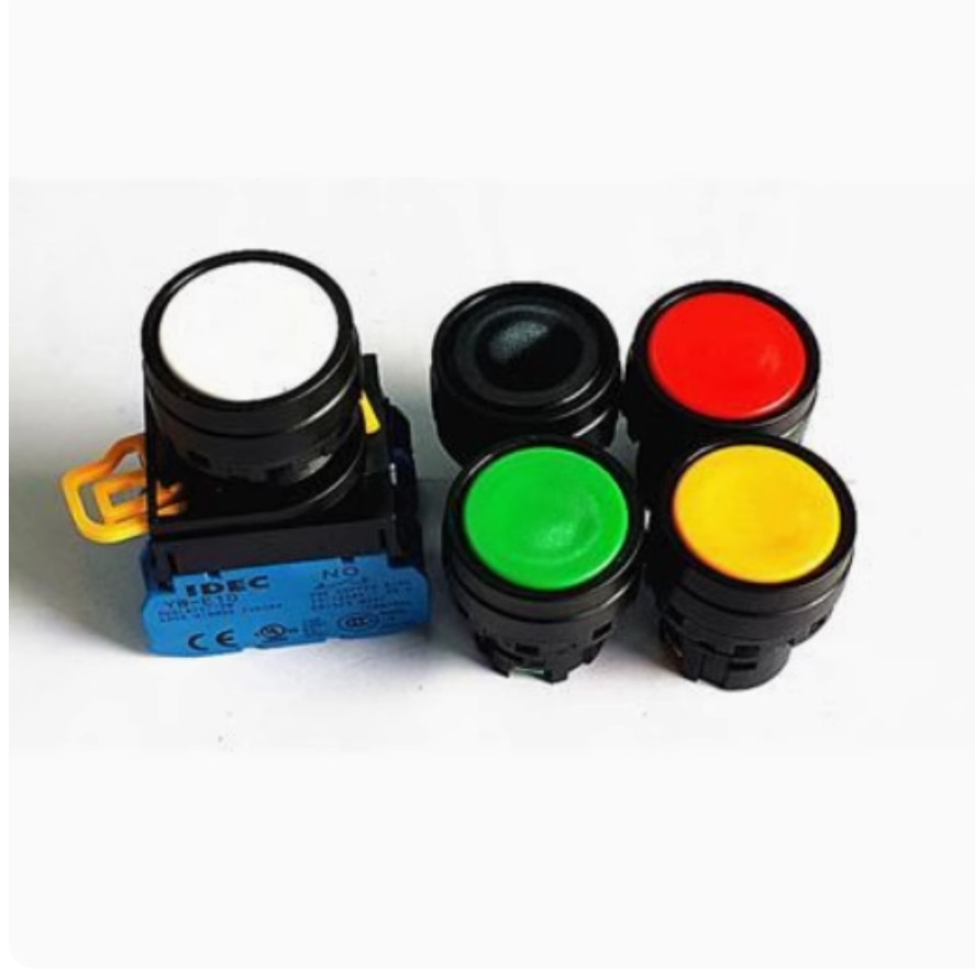 1PC New IDEC Flat head self-locking button YW1B-A1E02R 2NC red #LL