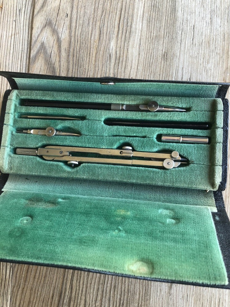 VINTAGE DIETZGEN  GERMANY CONSTRUCTO DRAFTING SET WITH CASE 1092T
