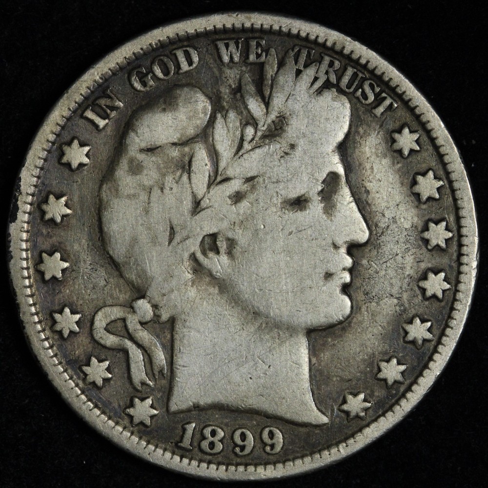 1899 Barber Silver Half Dollar FINE E342 JWNT