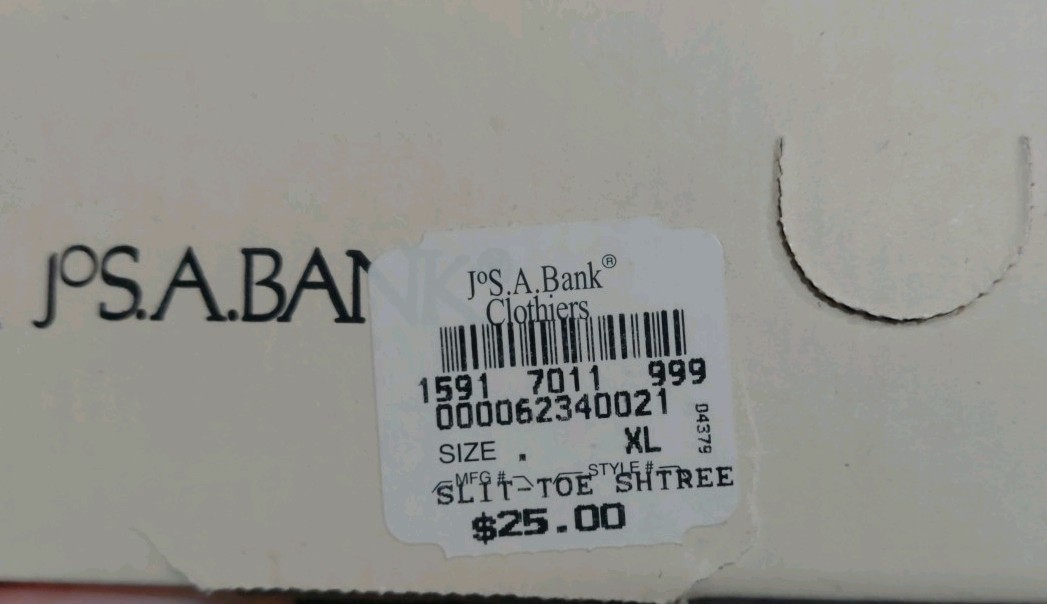 Jos. A. Bank Clothiers CEDAR WOOD Shoe Trees Size XL Slit-Toe BRAND NEW In box