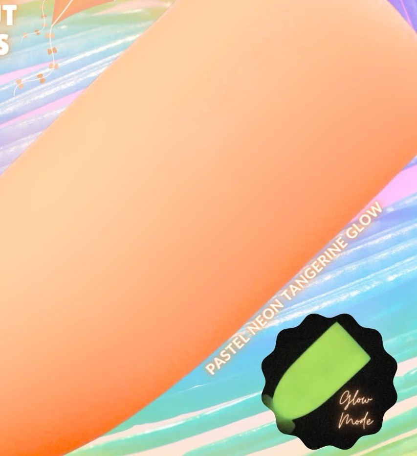 Sparkle & co Nail Dip Powder Matte About Kites Neon Pastel Tangerine Orange Glow