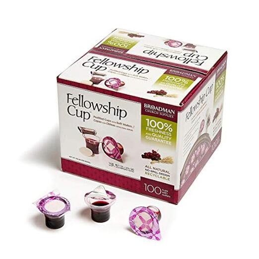Pre-filled Communion Fellowship Cup, Juice and 100 Count (Pack of 1) Grape