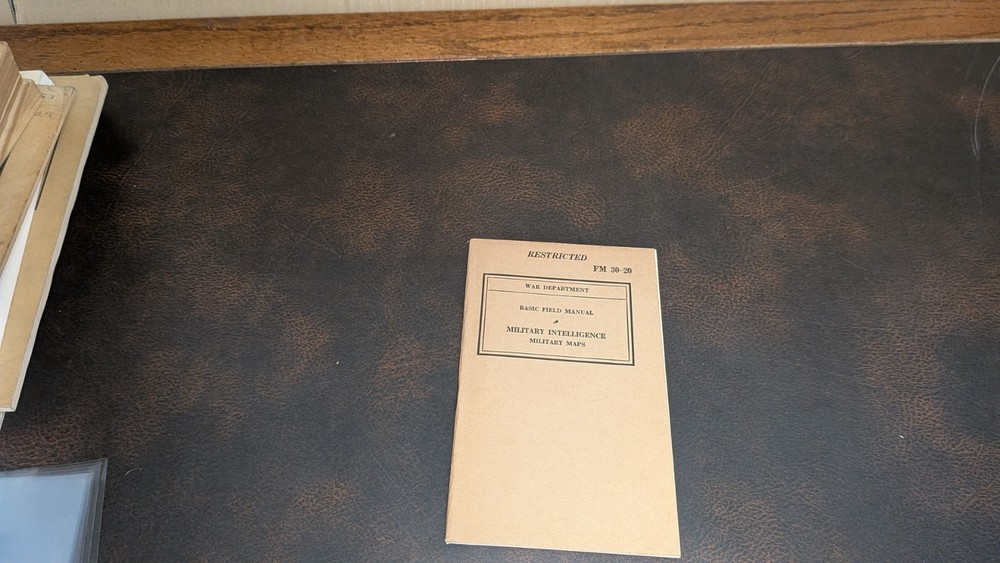 Original WWII War Department Basic Field Manual Maps