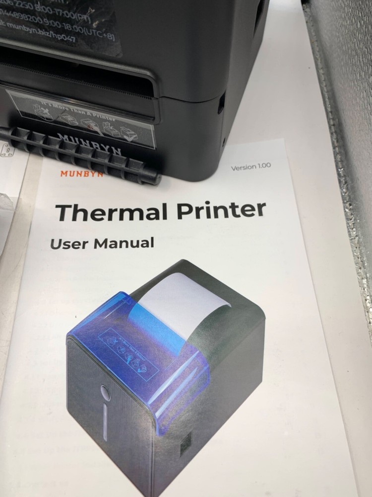 Munbyn Thermal Label Receipt Printer 80mm POS Shipping Printer Bluetooth