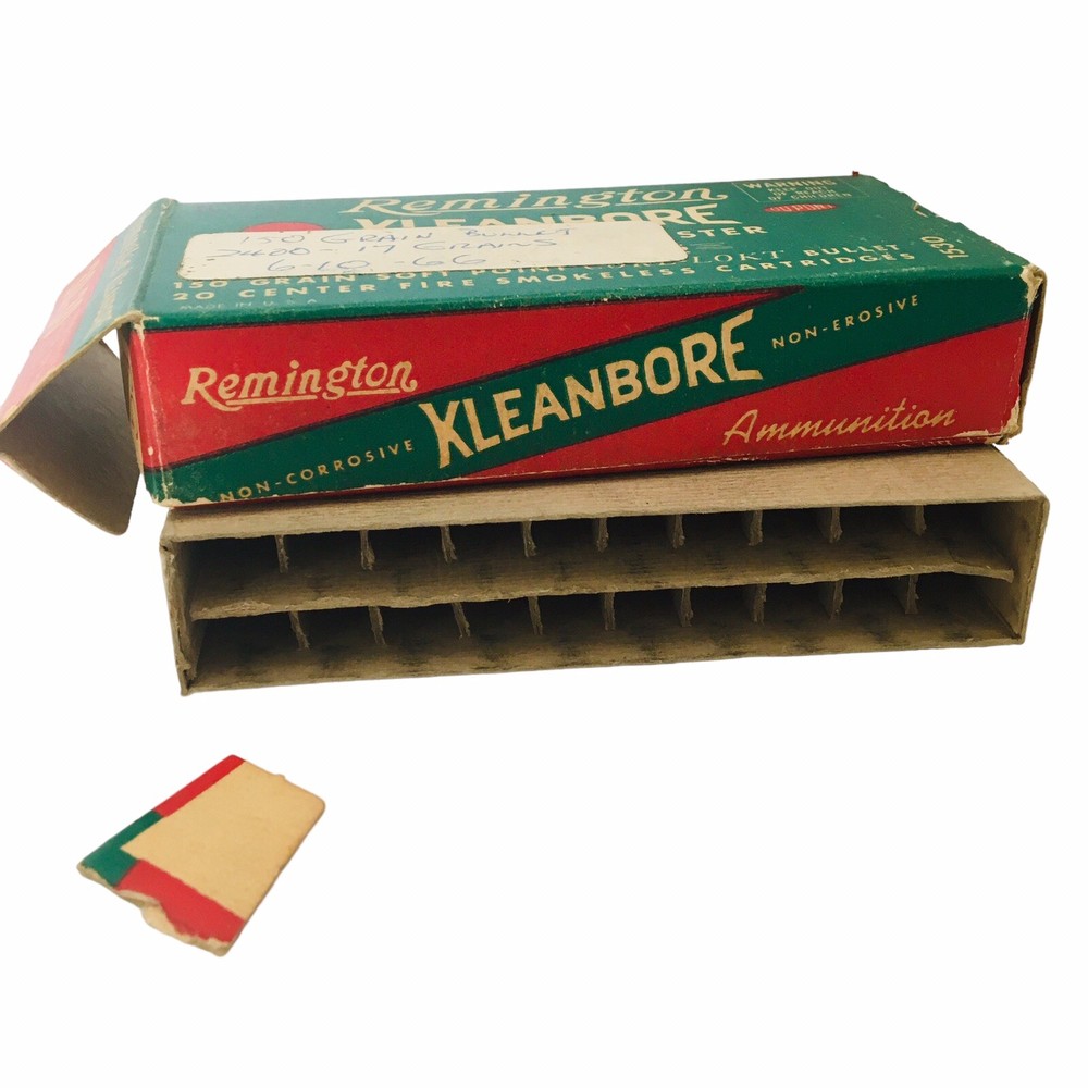 Vtg. Remington Xleanbore Shot Shell Ammo Empty Box 30/30 w/Insert Empty