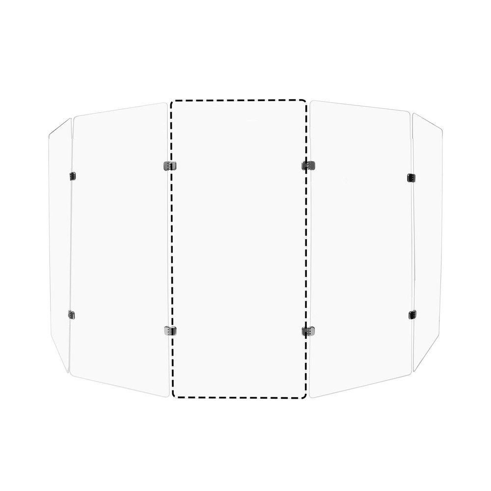 Acrylic Drum Shield one Single Panel 2' X 4' 1/4 inch Acrylic Chrome Hinges