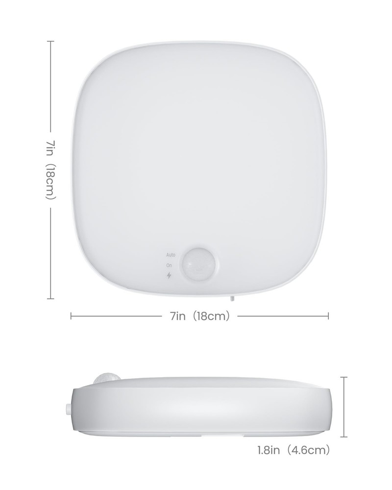 Shower Lights IP65 Waterproof, Motion Sensor Ceiling Light, Rechargeable Clos...