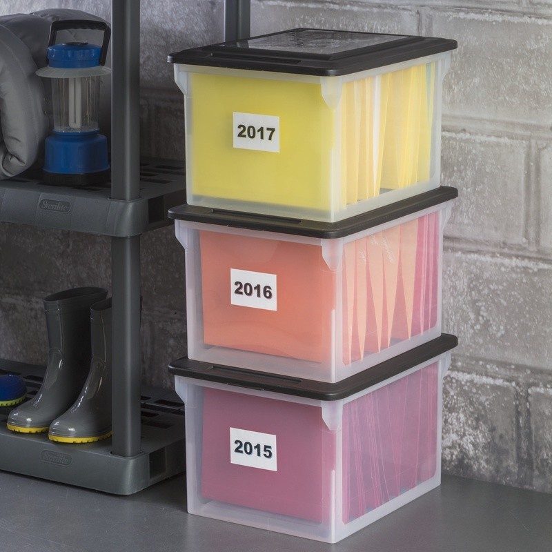 File Box Portable Organizer Documents Storage Hanging Folders Office Classroom