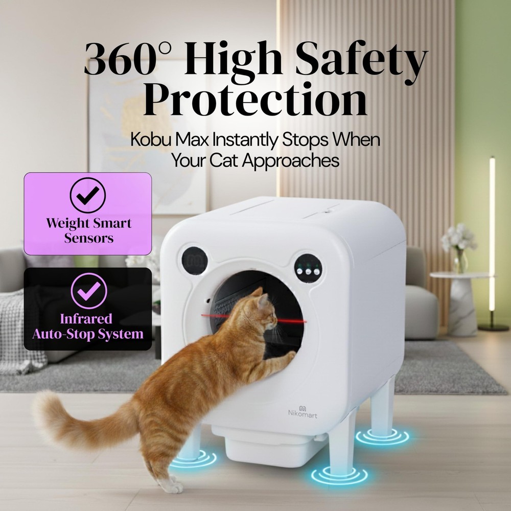 Nikomart Automatic Litter Box 75L Extra Large Capacity for Multiple Cats Sel