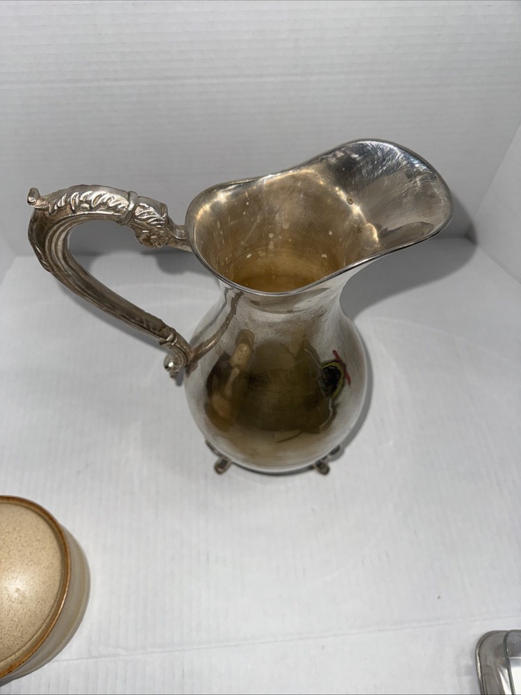 Silver Plate Pitcher 10 Inch Tall
