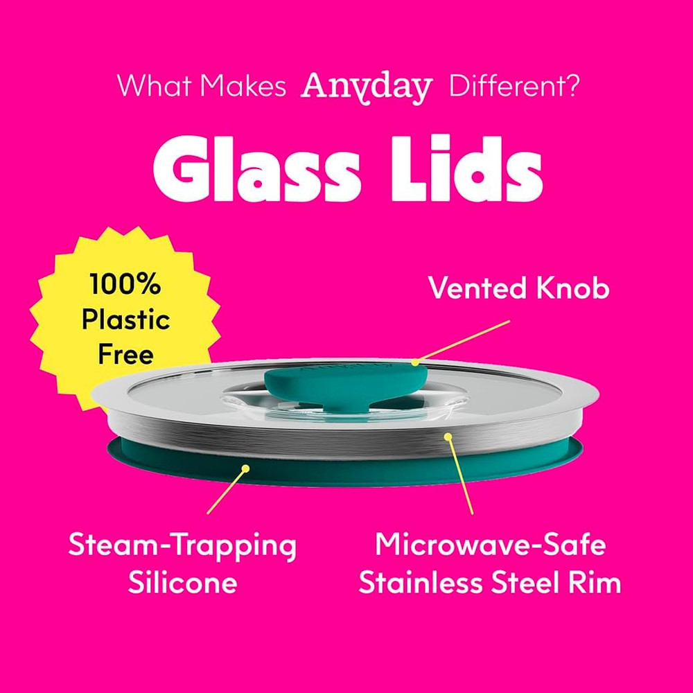 Microwave Cookware & Glass Food Storage Set - 4-Pc Stackable Containers