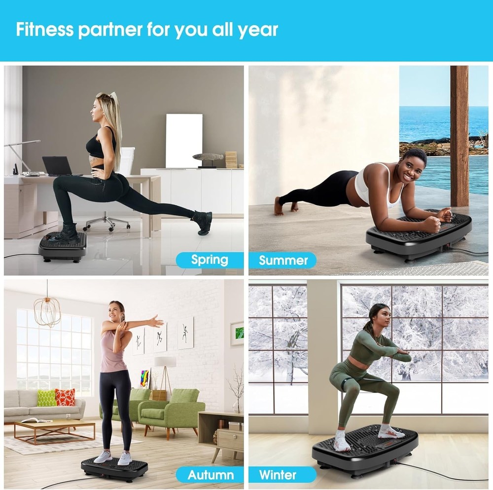 Powerful Vibration Plate - 120 Modes, 450lbs Capacity, Home Exercise Essential