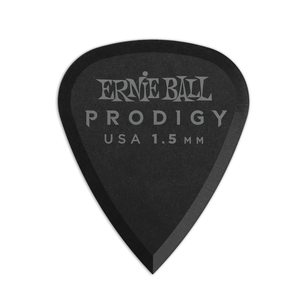 Genuine Ernie Ball 1.5 mm Black Standard Prodigy Picks 6-Pack P09199