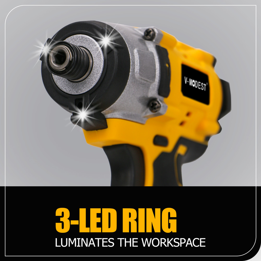 Compatible Dewalt 20Volt Max Brushless Cordless 1/4" Hex Impact Driver Compact