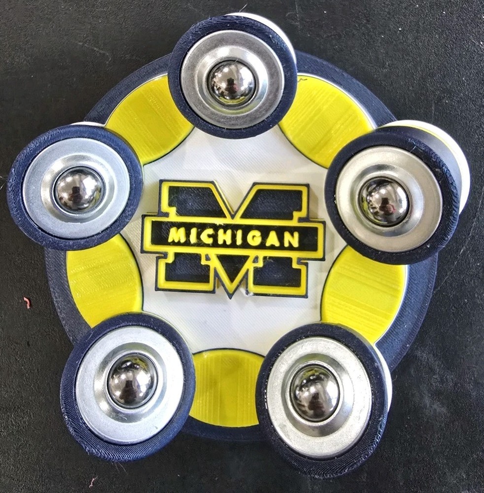 Bowling Ball Spinner - Custom - Michigan Wolverines