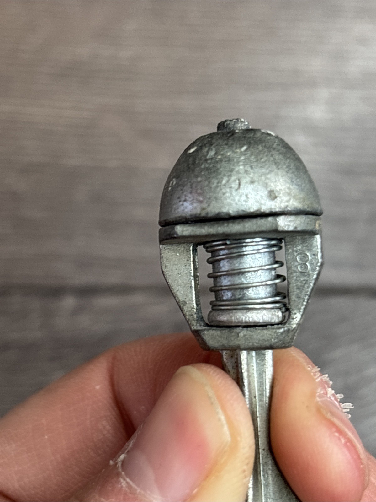 Vintage Diecast Metal Cap Bomb Grenade Toy Spring Loaded Made In Taiwan