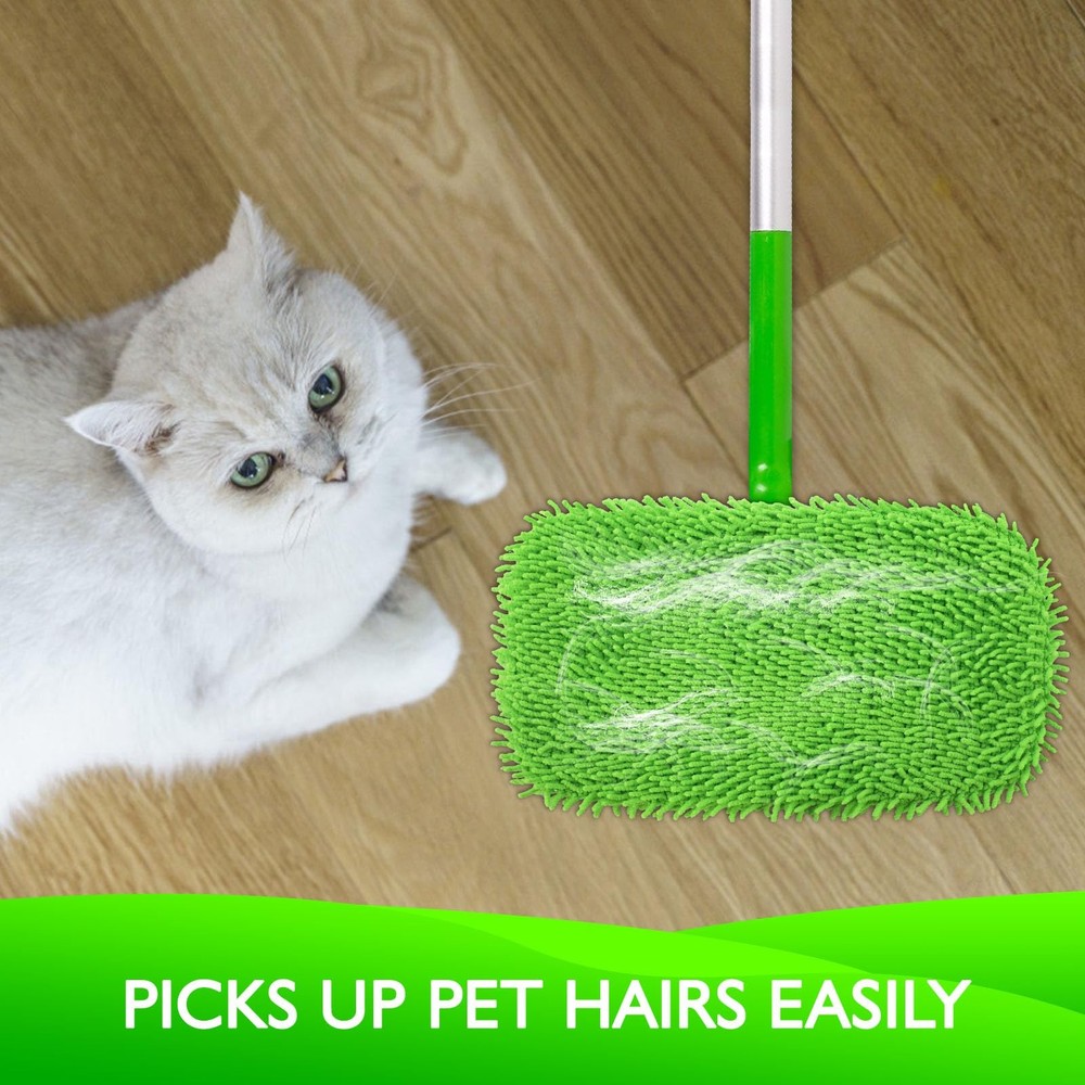 Yicotira Reusable Microfiber Mop Pads Compatible with Swiffer Sweeper- 4 Pack...