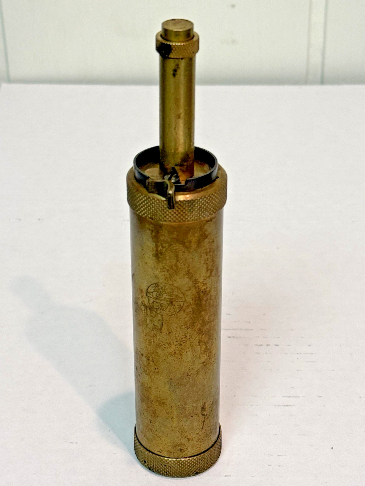 VINTAGE CVA BLACK POWDER FLASK DISPENSER FOR MUZZEL LOADER MADE IN ITALY