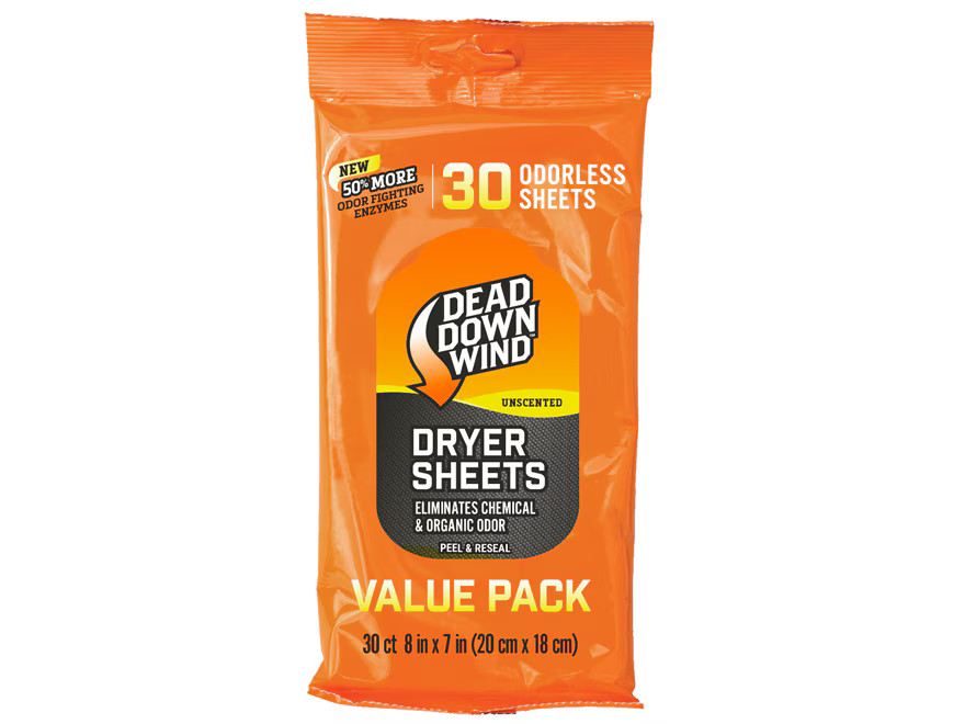 Dead Down Wind Scent Elimination Dryer Sheets 30PK