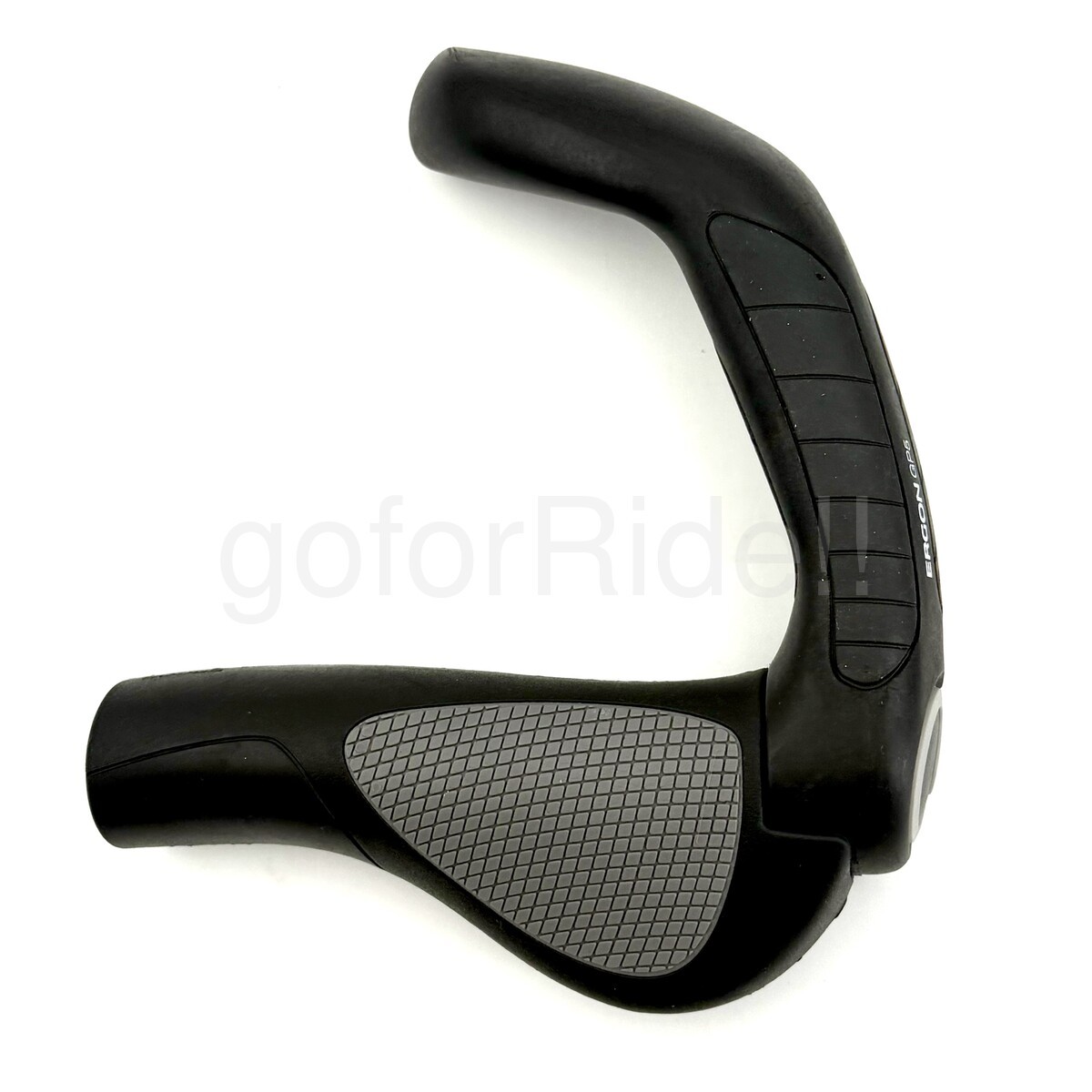 Ergon GP5 Large Ergonomic Bike Grips Black/Gray Fullsize Bar Ends Pair Lock-On