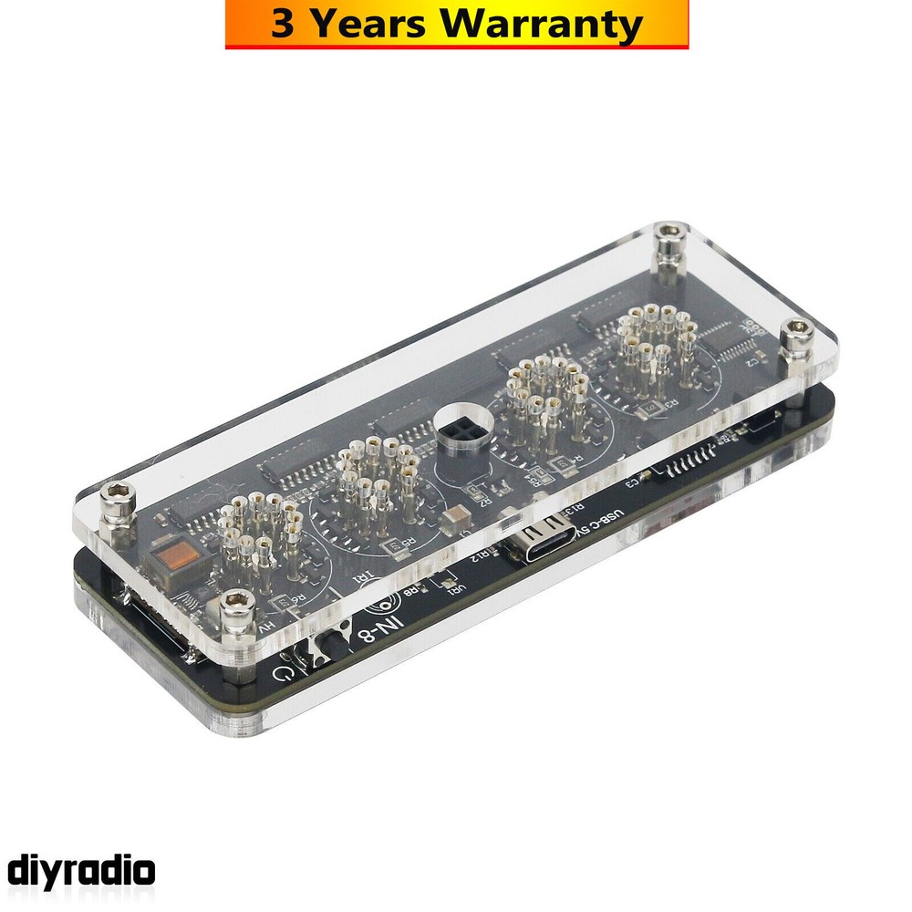 IN-8 4-Digit Nixie Tube Clock Desktop Clock Advance + Backlight Remote Control