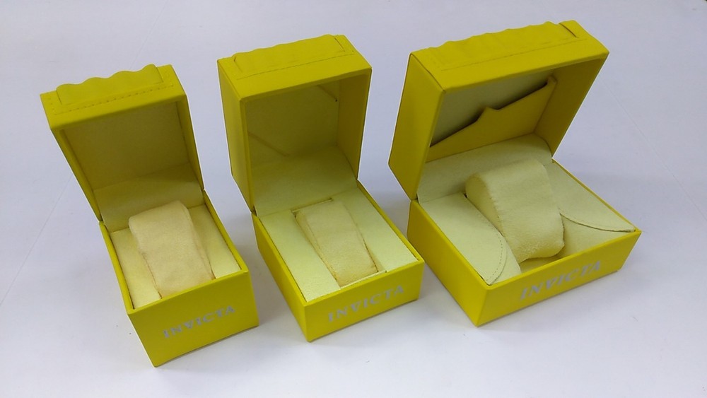 INVICTA Authentic Yellow Watch Box Storage Case Presentation Display