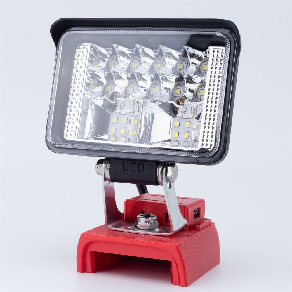 Portable LED Work Light For Milwakee 18V Lithium Battery Flood Light Flashlight