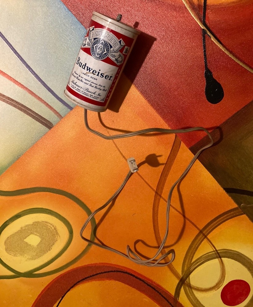 Budweiser Clock Plugged Vintage Working