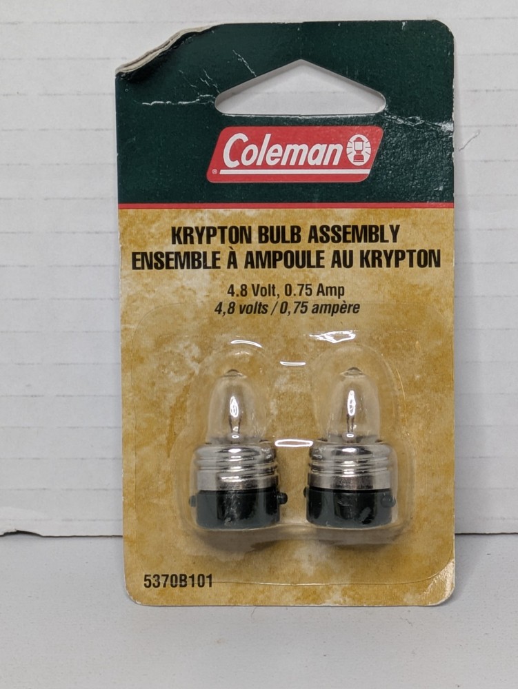 COLEMAN KRYPTON 4.8 Volt - 0.75 Amp Bulb (NOS) 2 Bulbs