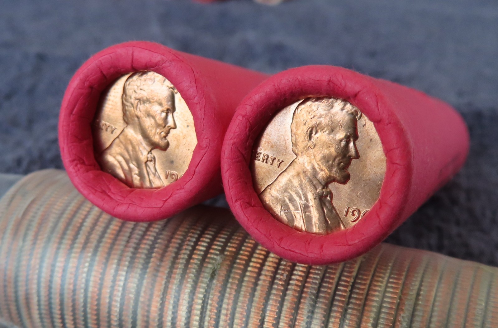 1963 **Original Bank Wrapped ** Uncirculated Lincoln Cent Roll - OBW Penny's