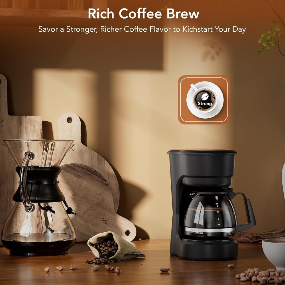 COWSAR Compact Coffee Machine Drip Coffee Maker with Pause & Brew, 2H Keep Warm