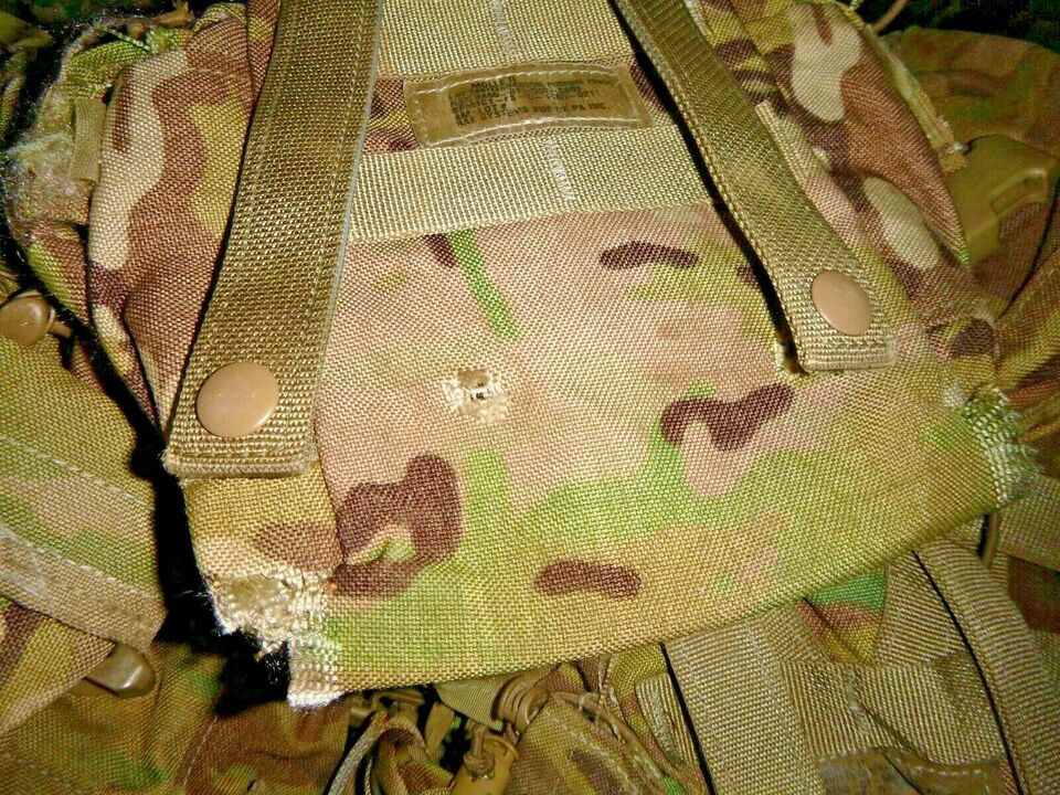 USGI Lot Of 2 OCP Multicam Molle Canteen Pouches (DEFECT / FOR REPAIR)