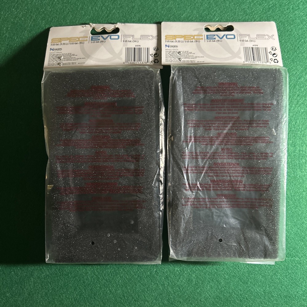2 Fluval Spec Evo Flex Replacement Foam Filter Blocks