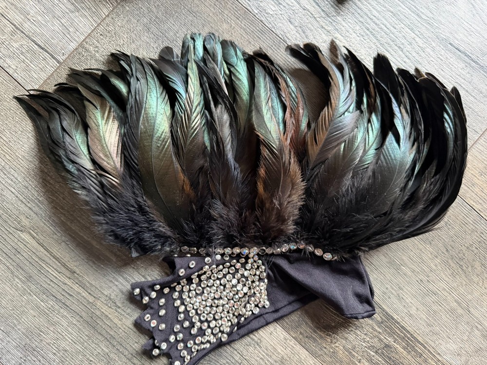 KISS Costume Paul Stanley Unmasked Tour Feather Glove Cuff Set Vintage Aucoin