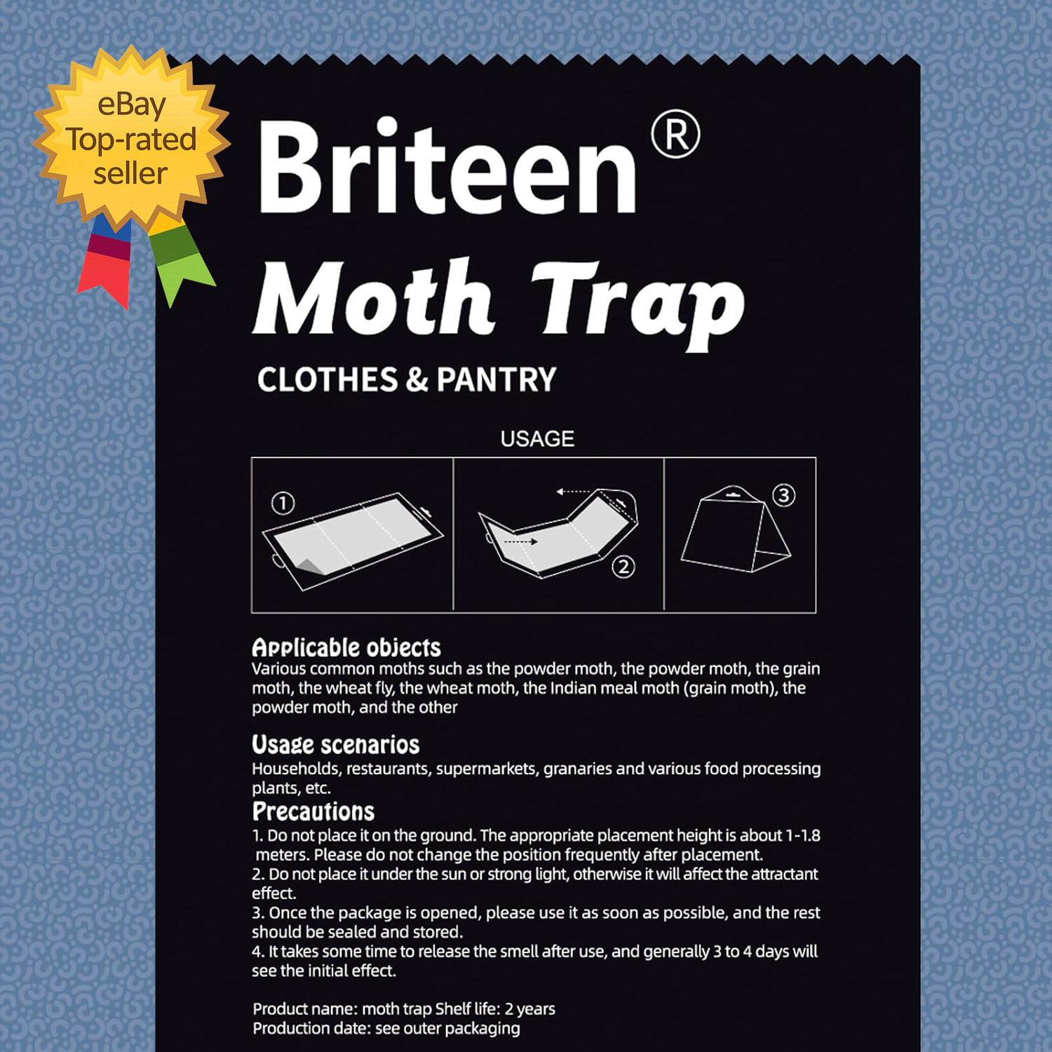 10 Pack Pantry Moth Traps Safe and Effective for Food and Clothing Glue Traps