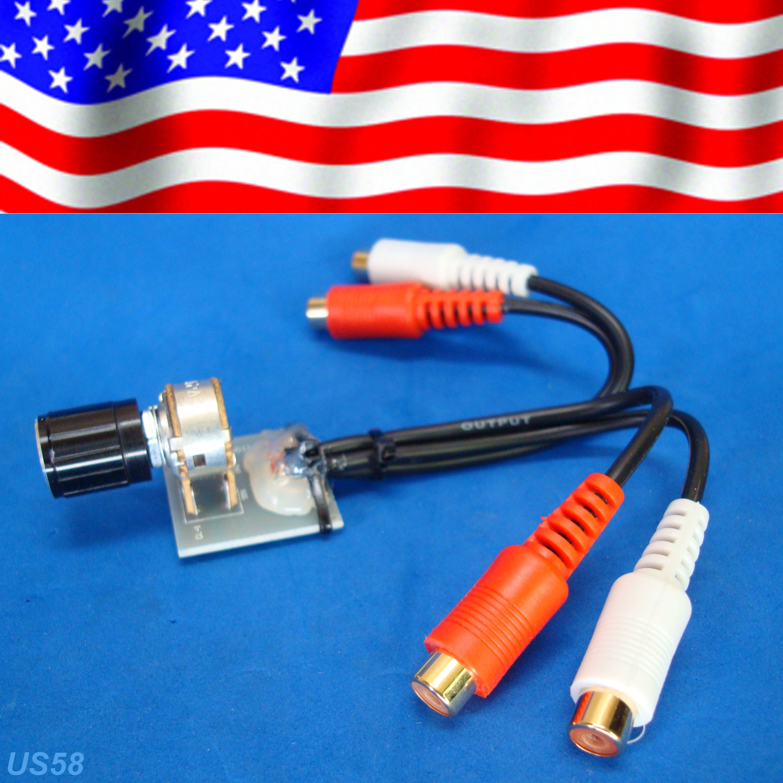 CUSTOM FLUSH MOUNT AMP AMPLIFIER RCA REMOTE BASS BOOST GAIN KNOB LEVEL US SELLER