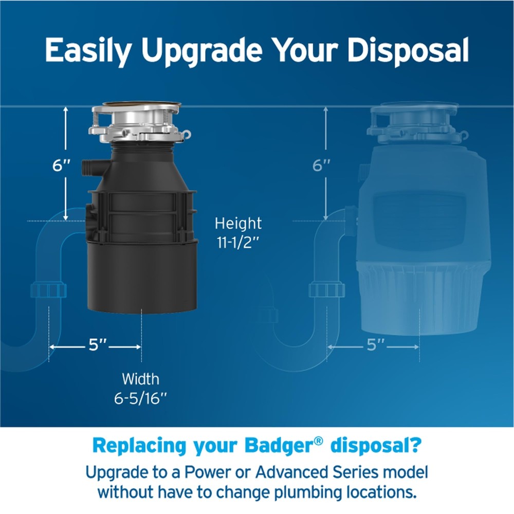InSinkErator Badger 5 1/2 HP Continuous Feed Garbage Disposal